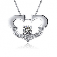 18K White Gold Diamond Pendant with 22 points...