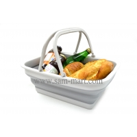 Collapsible TPE/PP Basket with Handle