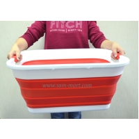 Collapsible Plastic Laundry Basket - Foldable Pop Up Storage Container